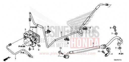 DURITE FREIN ARRIERE/TUYAU DE FREIN (ABS) (NSS125ADF) NSS125ADF de 2016